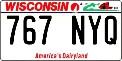 WI license plate 767NYQ