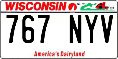 WI license plate 767NYV