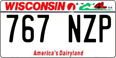 WI license plate 767NZP