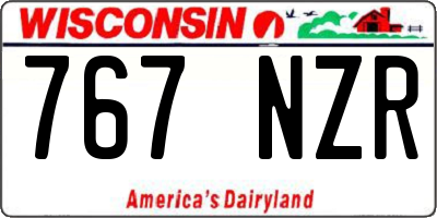 WI license plate 767NZR