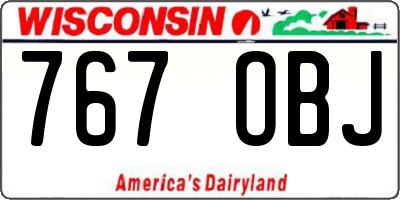 WI license plate 767OBJ