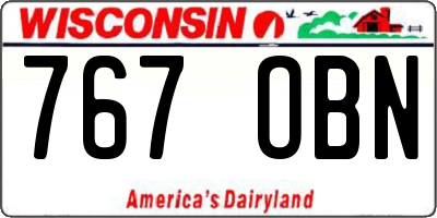 WI license plate 767OBN