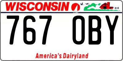 WI license plate 767OBY
