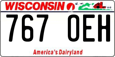 WI license plate 767OEH