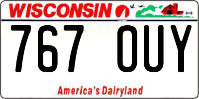 WI license plate 767OUY
