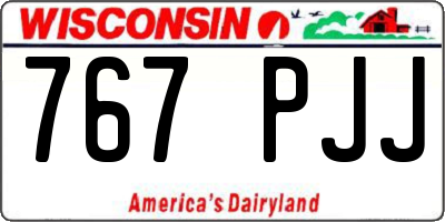 WI license plate 767PJJ