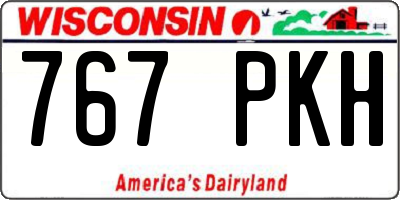 WI license plate 767PKH