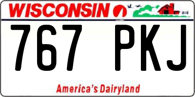 WI license plate 767PKJ