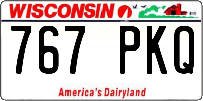 WI license plate 767PKQ