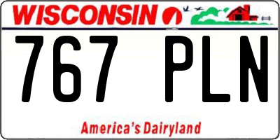 WI license plate 767PLN