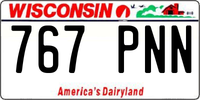 WI license plate 767PNN