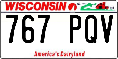 WI license plate 767PQV