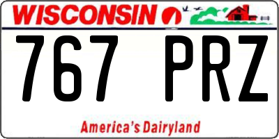 WI license plate 767PRZ