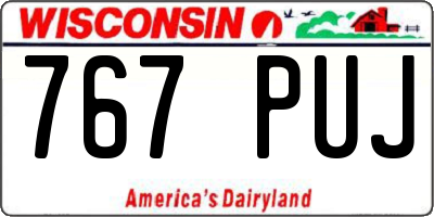 WI license plate 767PUJ