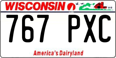 WI license plate 767PXC