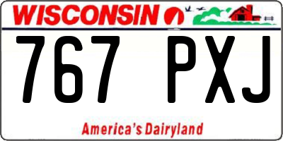 WI license plate 767PXJ