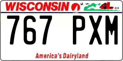 WI license plate 767PXM
