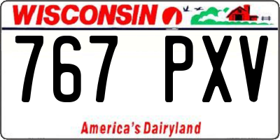 WI license plate 767PXV
