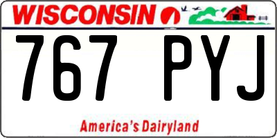 WI license plate 767PYJ