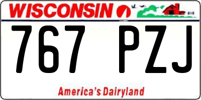 WI license plate 767PZJ