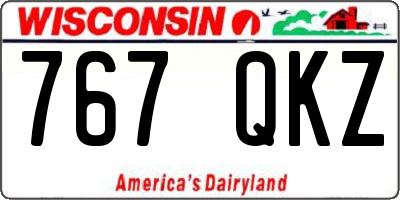WI license plate 767QKZ