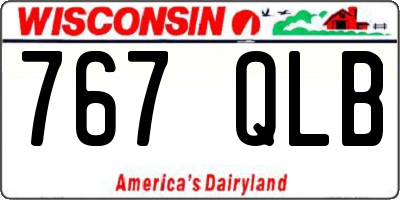WI license plate 767QLB