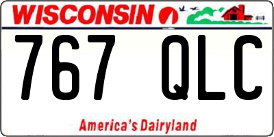WI license plate 767QLC