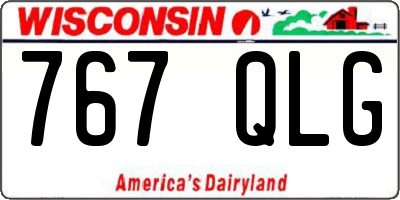 WI license plate 767QLG