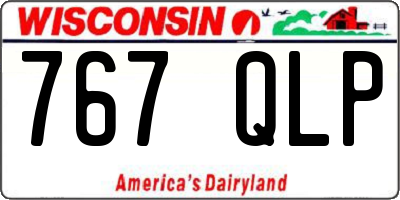 WI license plate 767QLP