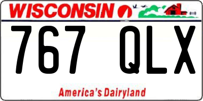 WI license plate 767QLX