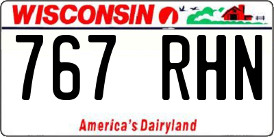 WI license plate 767RHN