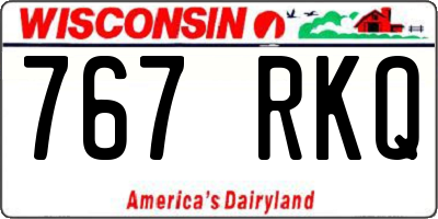WI license plate 767RKQ