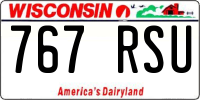 WI license plate 767RSU