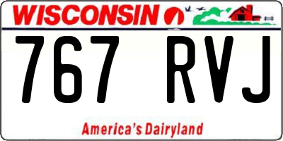 WI license plate 767RVJ