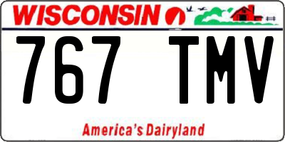 WI license plate 767TMV