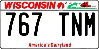 WI license plate 767TNM