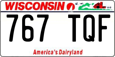 WI license plate 767TQF