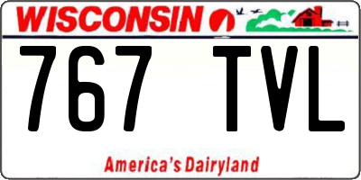 WI license plate 767TVL