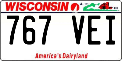 WI license plate 767VEI