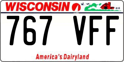 WI license plate 767VFF