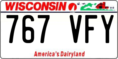 WI license plate 767VFY