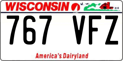 WI license plate 767VFZ