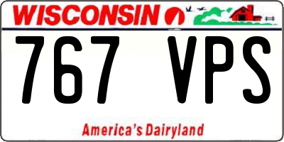 WI license plate 767VPS