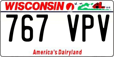 WI license plate 767VPV