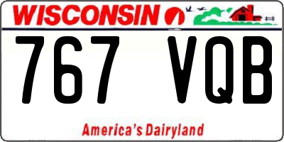 WI license plate 767VQB