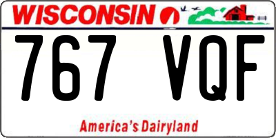 WI license plate 767VQF