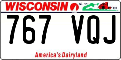 WI license plate 767VQJ