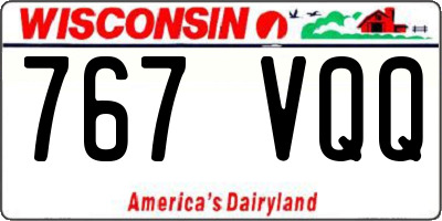 WI license plate 767VQQ
