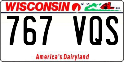 WI license plate 767VQS