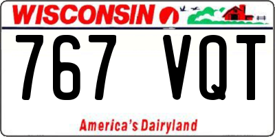 WI license plate 767VQT